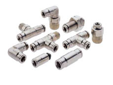 Nickle Plated Norgren Push-In Fittings